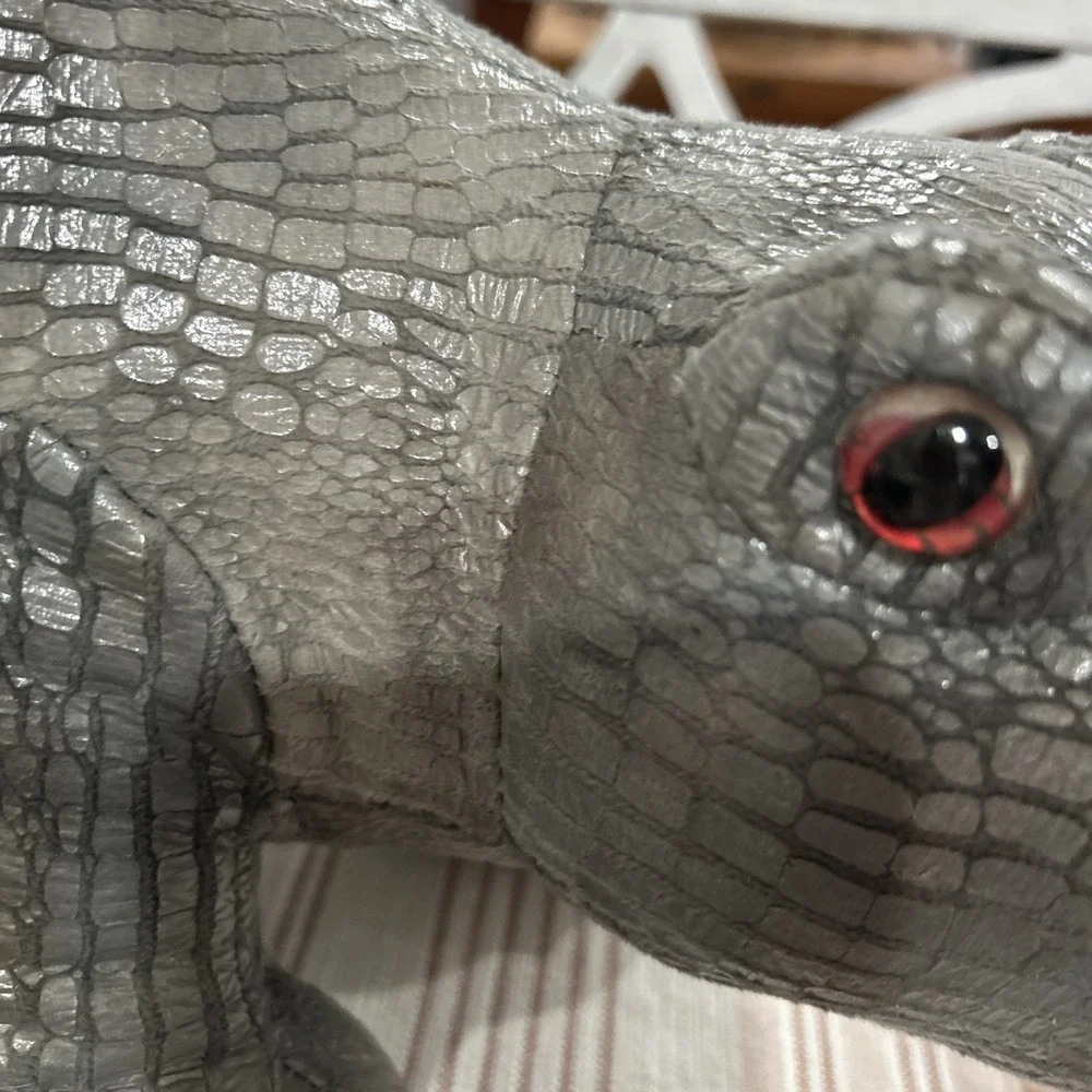 New 12 Inch STEGOSAURUS Dinosaur Stuffed Animal‎ Plush Toy Eye Changing Gray